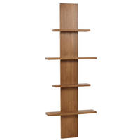 TEAK-WANDREGAL Braun - Braun, Holz (56/151/15cm) - MCW
