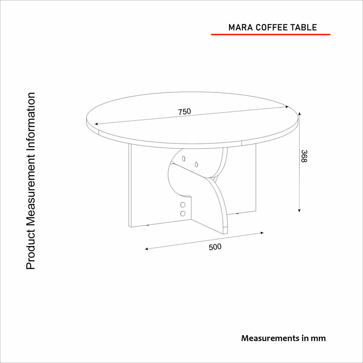 MOEBEL17 Couchtisch Rund Ø 75 cm Travertin Optik Beige – Moderner Wohnzimmertisch Steinoptik – Stabiler Design Sofatisch – Minimalistischer Wohnzimmer - Beige, Holzwerkstoff (75/75/37cm) - moebel17
