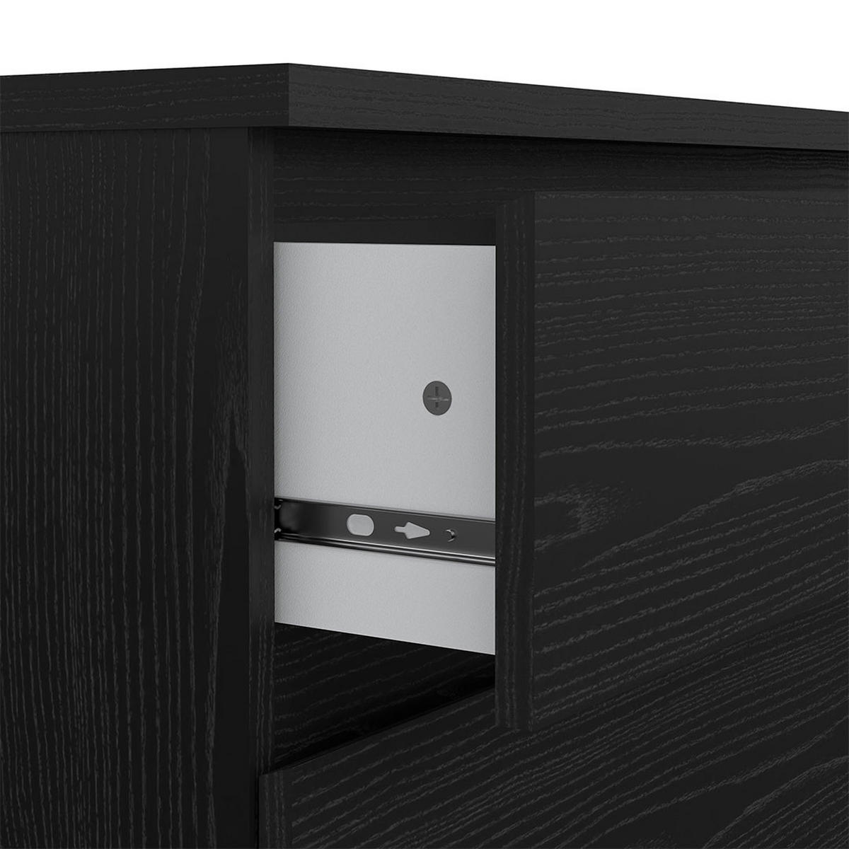 KOMMODE, Naia, Schwarz, Holzwerkstoff, 77 x 50 x 68 cm - Schwarz, Holzwerkstoff (77/68/50cm) - ebuy24