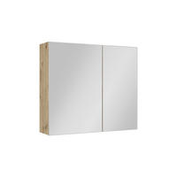 KOPALNIŠKA OMARICA Z OGLEDALOM Lavia, Obrtniški hrast, 70 x 60.2 cm - hrast artisan, leseni material (70/170/17cm) - Vicco