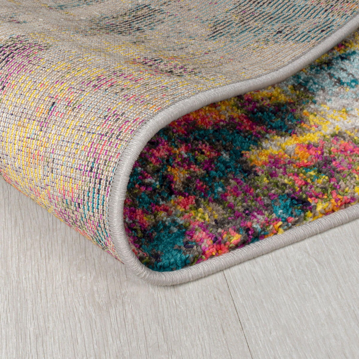 TEPPICH Abstrakt-Design, handgewebt, bunt FAL ABSTRACTION, Multi 66x230 cm - Multicolor, Textil (66/230cm) - KADIMA DESIGN