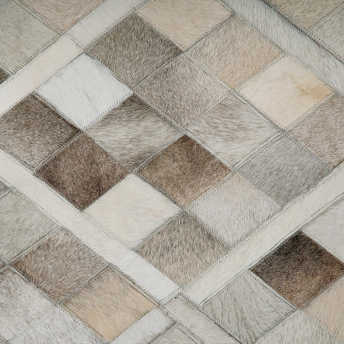 KURZFLOR-TEPPICH Hirka 200/140 cm - Grau, Fell (140/200cm) - Beliani