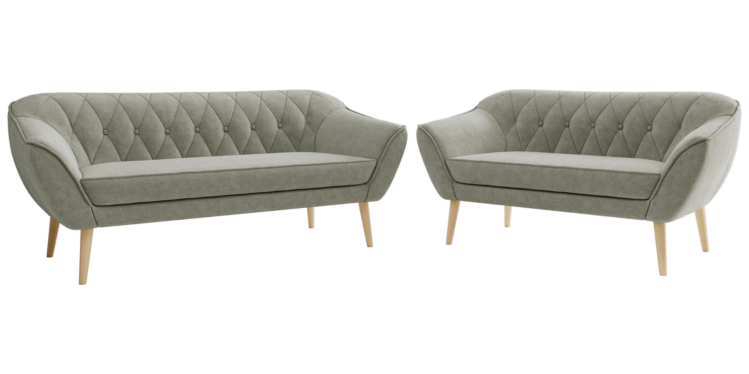 MKS Sitzgarnitur Silber 180x75x74 cm