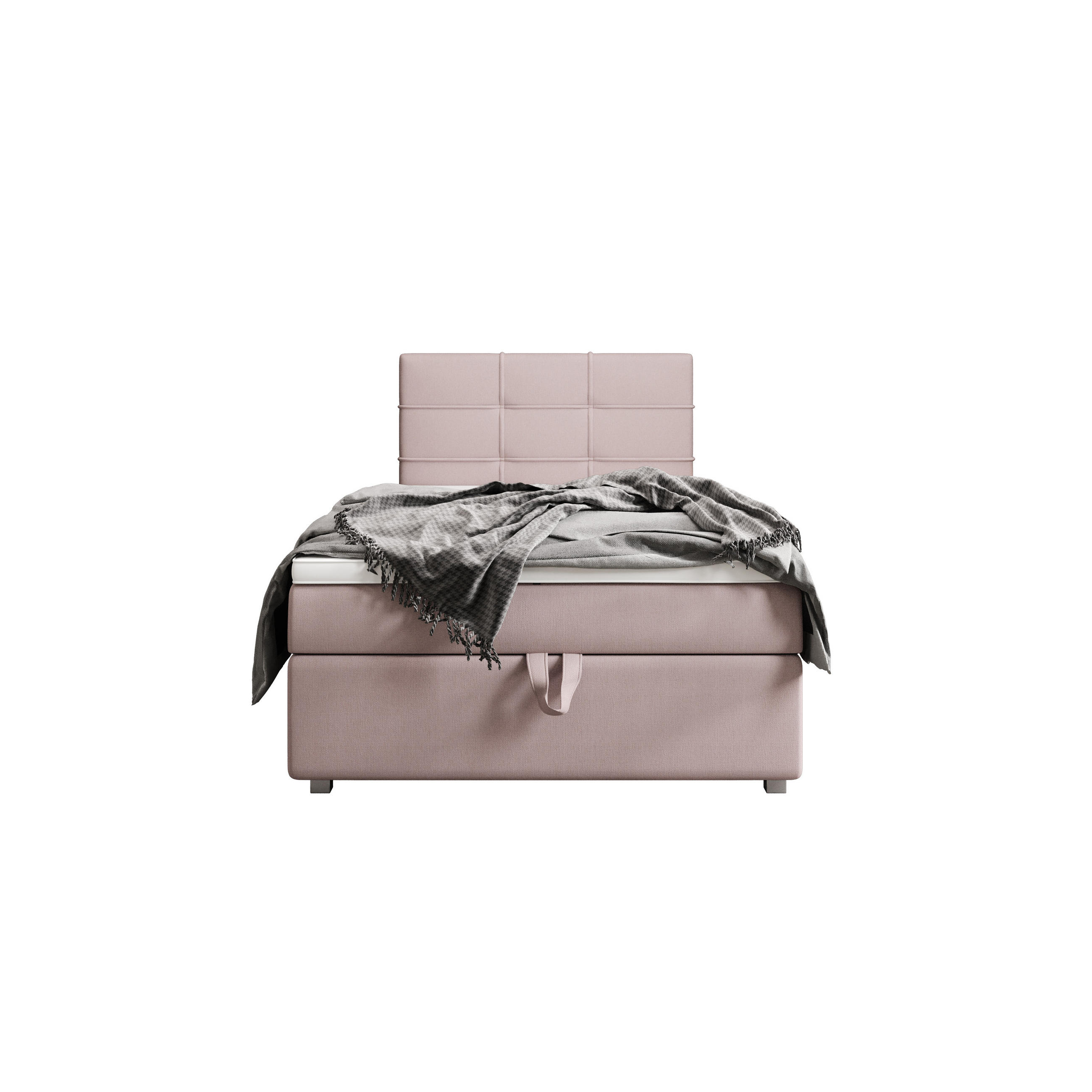 BOXBETT FADO 1 100x200, mit Matratze H3 und Topper, Cosmic 14 - Rosa, Holz/Kunststoff (100/200cm) - Bedante