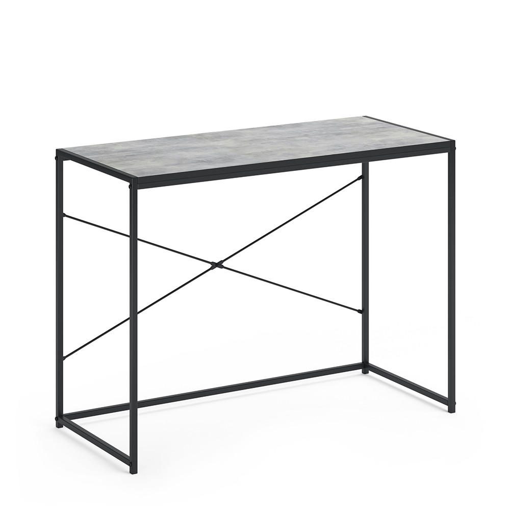 SCHREIBTISCH Fyrk Beton 100 x 45 cm - Schwarz/Grau, Holzwerkstoff (45/100/75cm) - Vicco