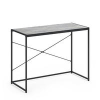 SCHREIBTISCH Fyrk Beton 100 x 45 cm - Schwarz/Grau, Holzwerkstoff (45/100/75cm) - Vicco