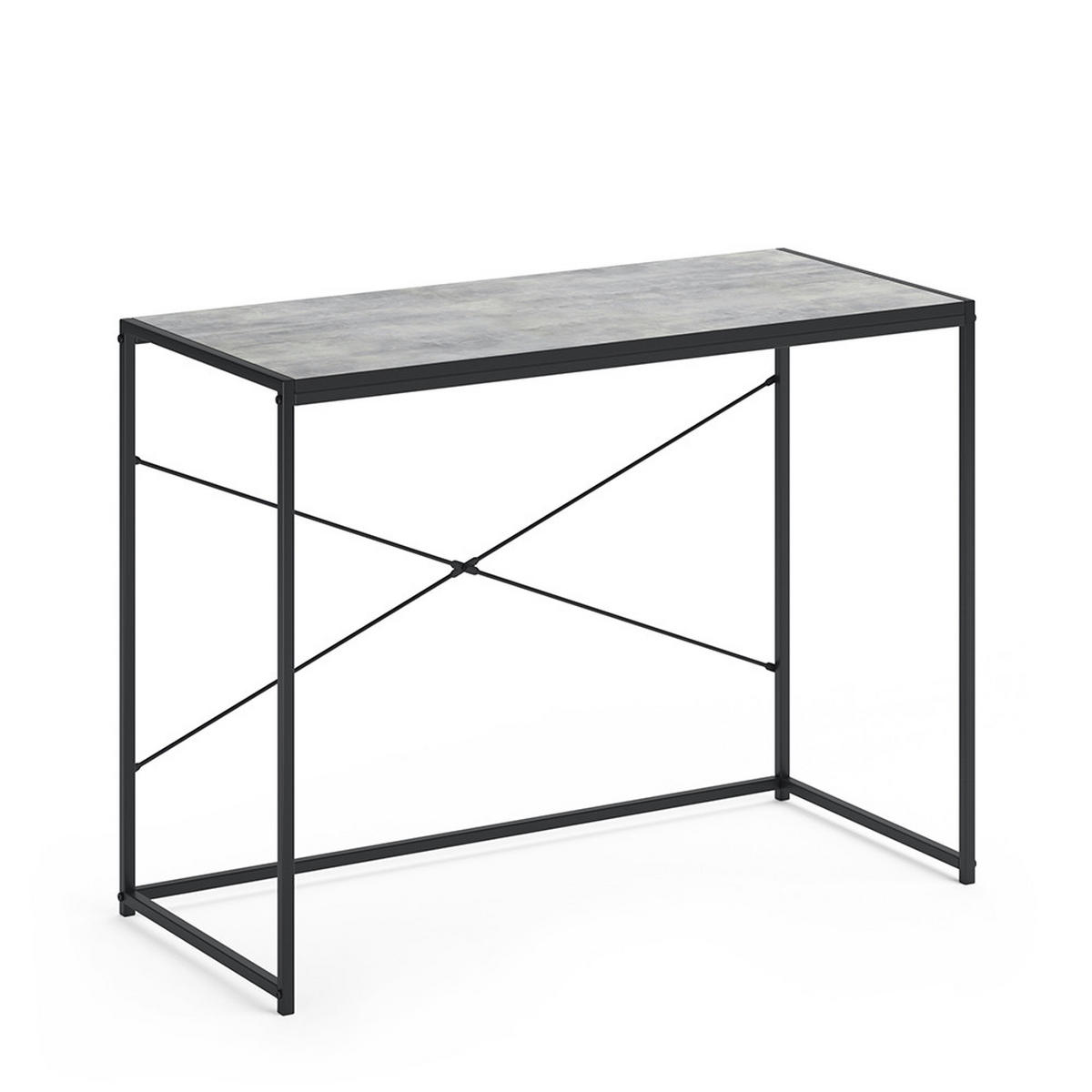 SCHREIBTISCH Fyrk Beton 100 x 45 cm - Schwarz/Grau, Holzwerkstoff (45/100/75cm) - Vicco