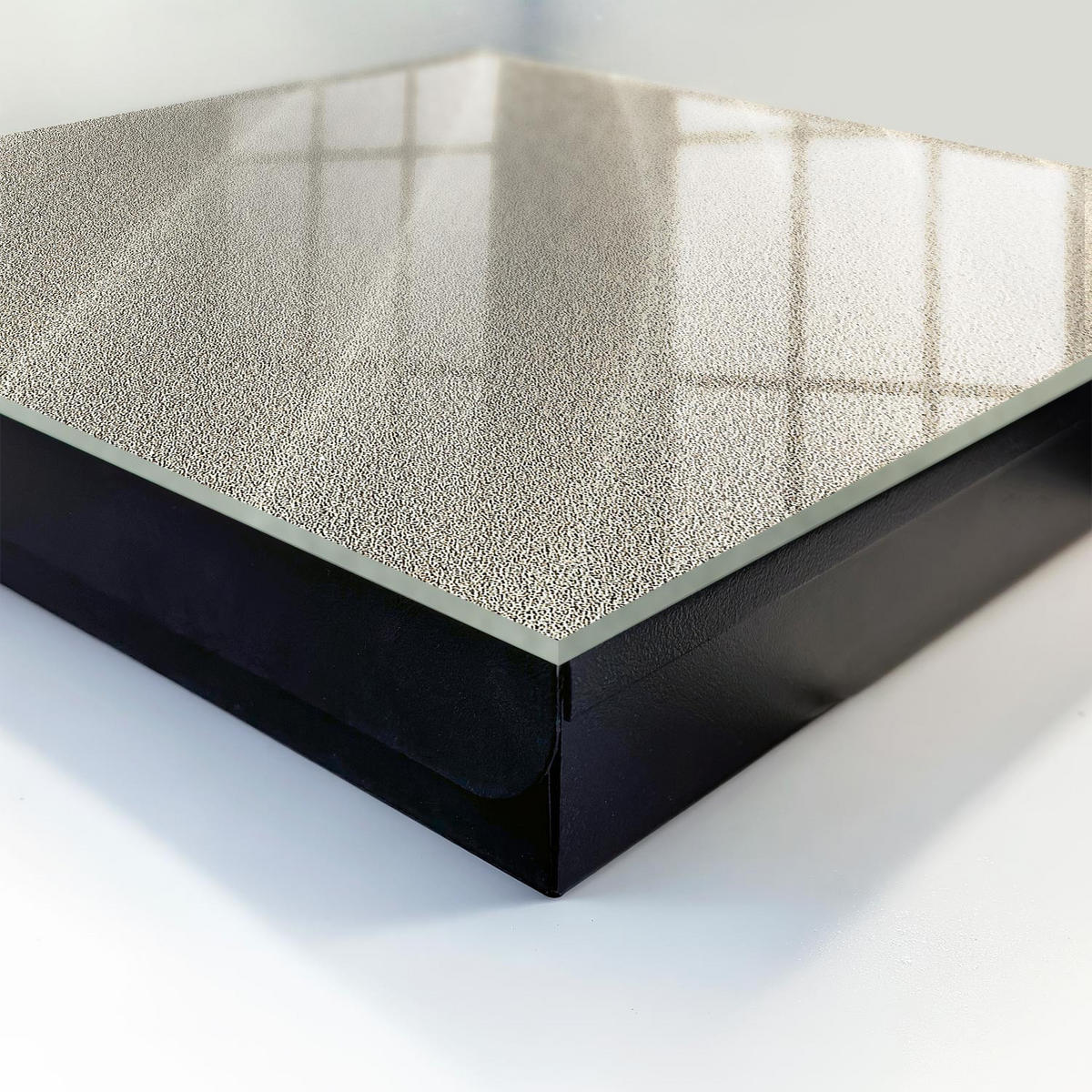 SCHLÜSSELBOX Schwarz 30x30 cm- Türöffnung nach rechts - Schaumwellen - Beige, Metall (30/30/5cm) - TULUP