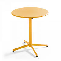 GARTENTISCH , klappbar, Gelb - Gelb, Metall (90/50/72cm) - Oviala