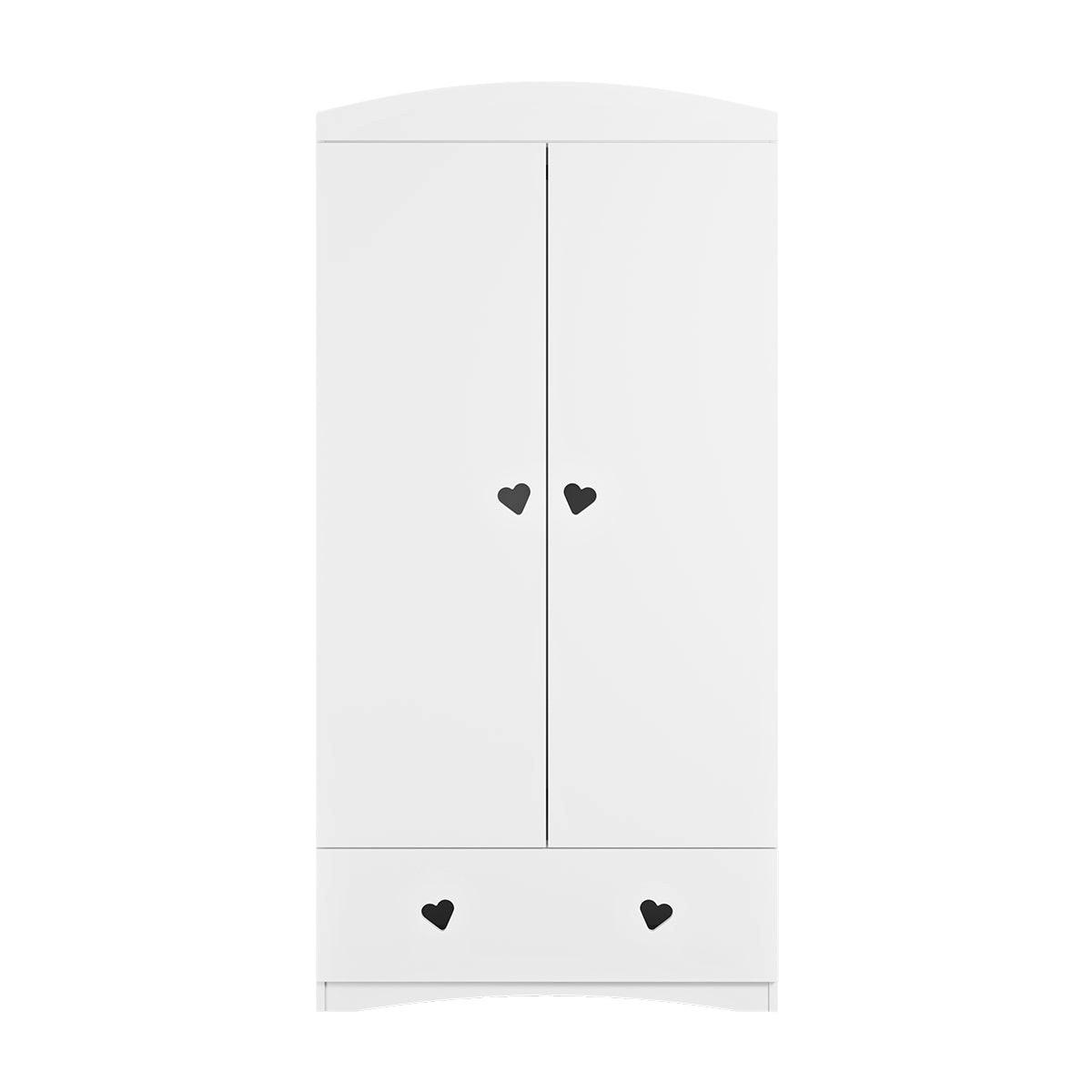 SKRIŇA 2 dvere Biela - biela, kompozitné drevo (90/187/57cm) - Petits-meubles