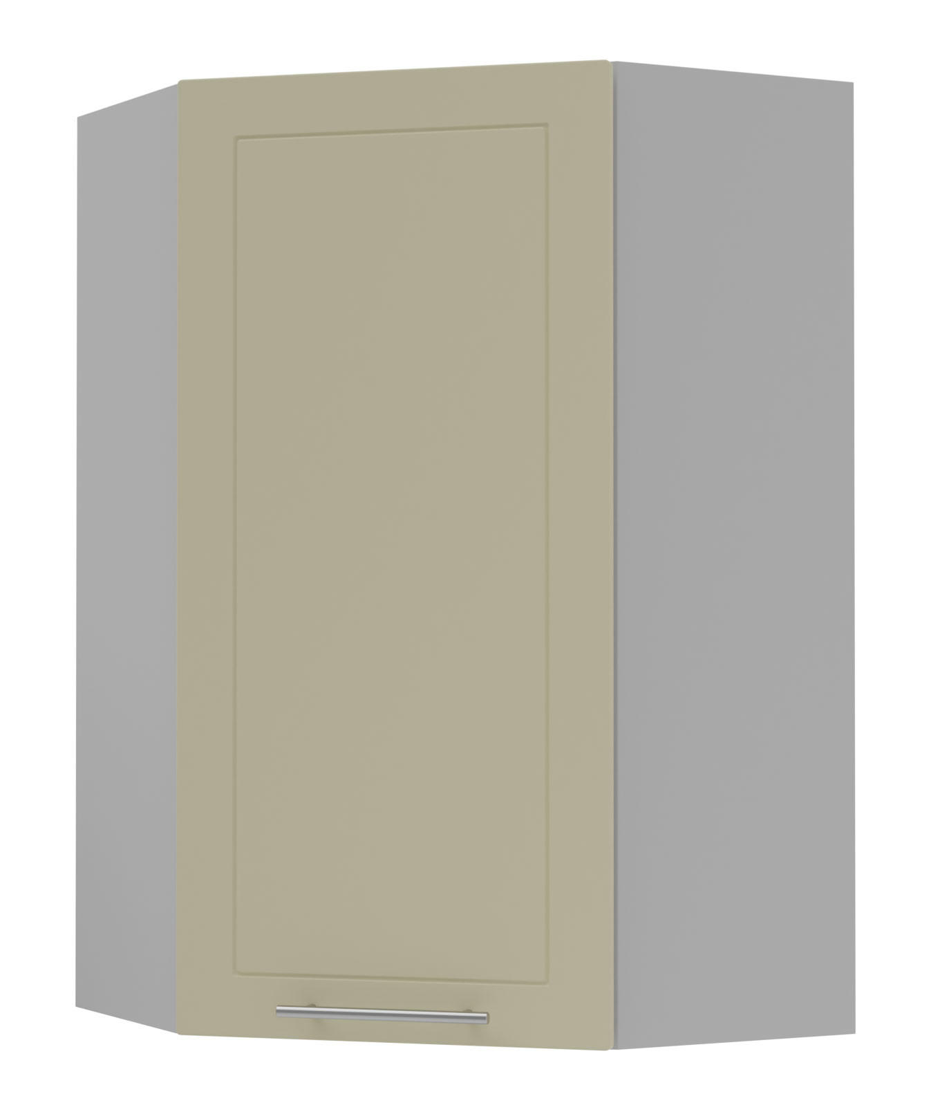 KÜCHENHÄNGESCHRANK Kvantum W4/10/60 Vanille Matt / Grau Matt 60 / 60 / 96cm - Creme/Grau, Holz/Holzwerkstoff (60/96/60cm) - Feldmann-Wohnen