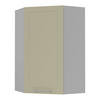 KÜCHENHÄNGESCHRANK Kvantum W4/10/60 Vanille Matt / Grau Matt 60 / 60 / 96cm - Creme/Grau, Holz/Holzwerkstoff (60/96/60cm) - Feldmann-Wohnen
