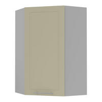 KÜCHENHÄNGESCHRANK Kvantum W4/10/60 Vanille Matt / Grau Matt 60 / 60 / 96cm - Creme/Grau, Holz/Holzwerkstoff (60/96/60cm) - Feldmann-Wohnen