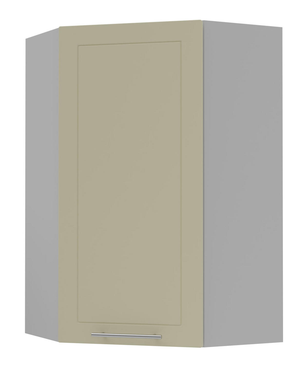 KÜCHENHÄNGESCHRANK Kvantum W4/10/60 Vanille Matt / Grau Matt 60 / 60 / 96cm - Creme/Grau, Holz/Holzwerkstoff (60/96/60cm) - Feldmann-Wohnen