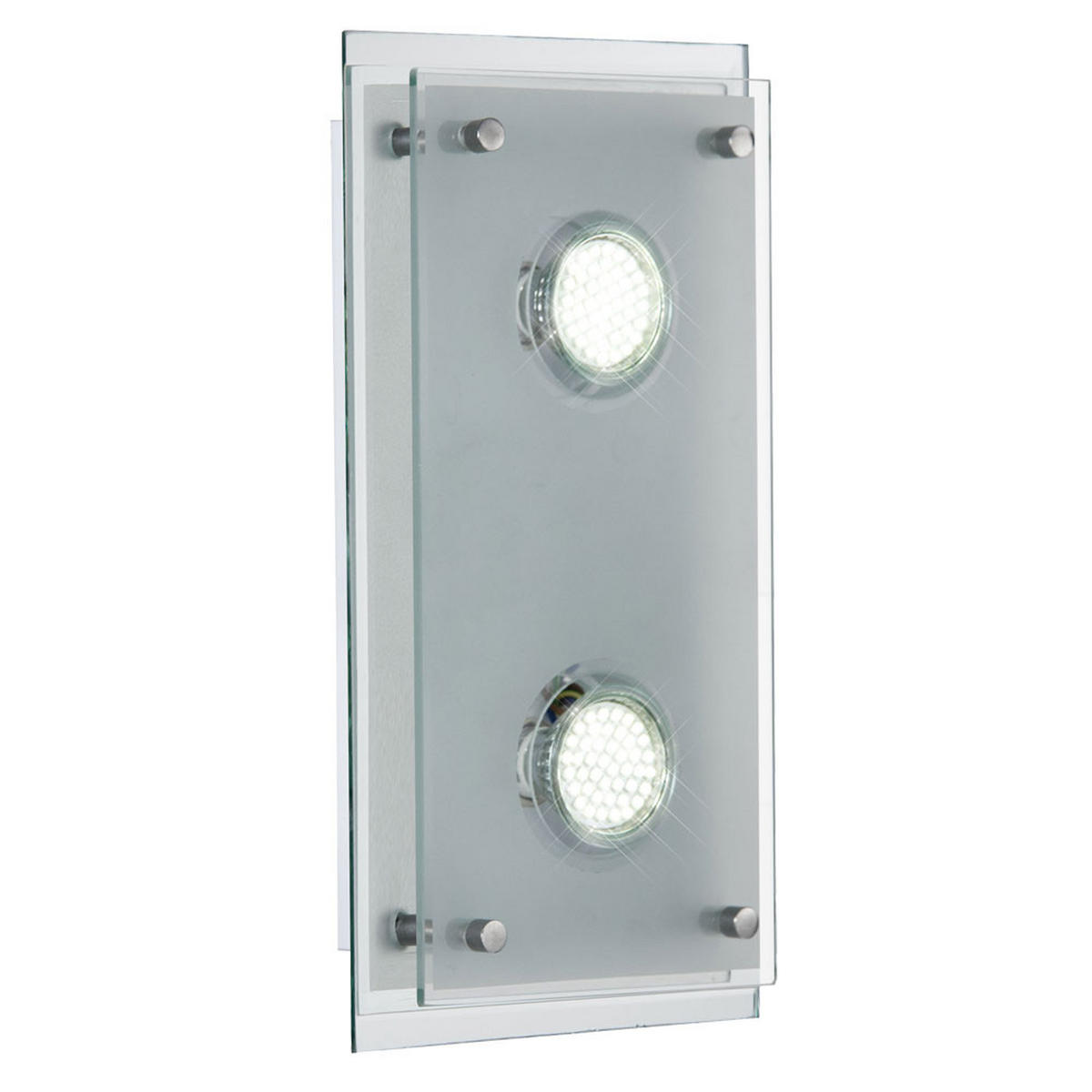LED WANDLEUCHTE ARENA Chrom Silber - Silberfarben, Glas (34/8/20cm) - Esto
