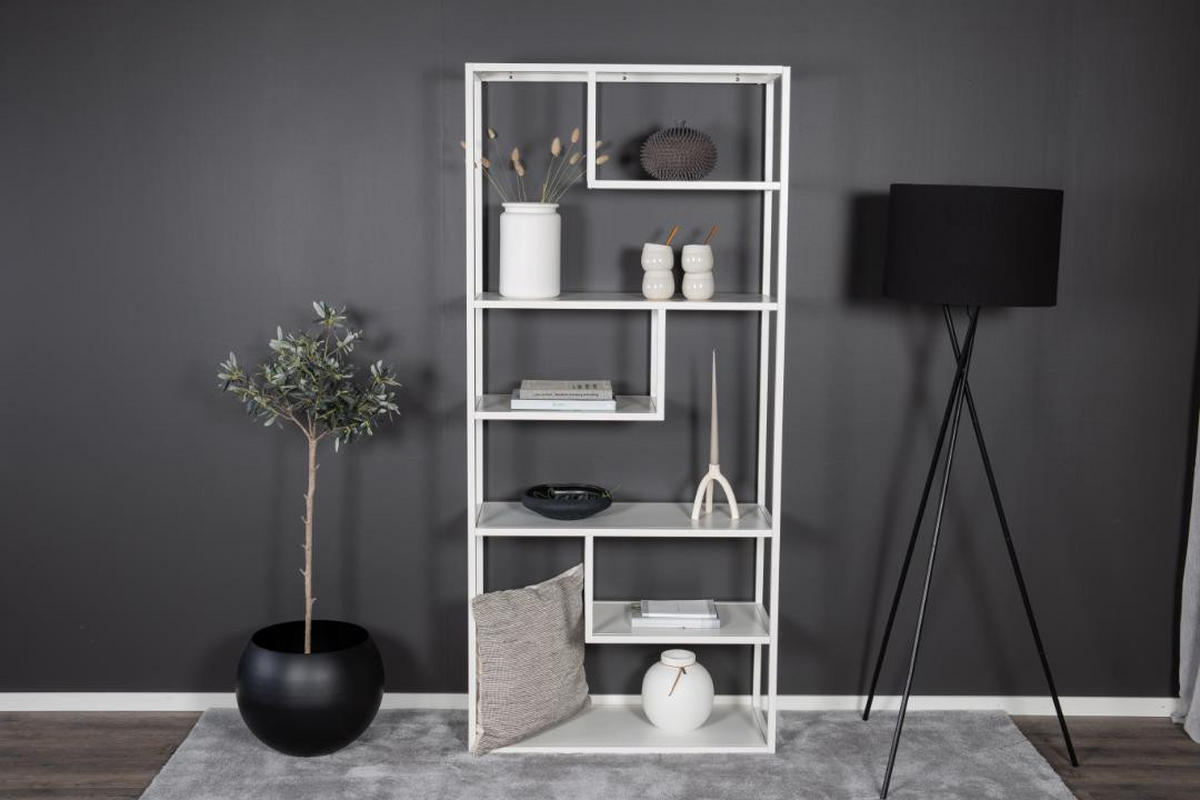 REGAL, Staal, Weiß, Stahl, 85 x 35 x 190 cm - Weiß, Metall (85/190/35cm) - ebuy24
