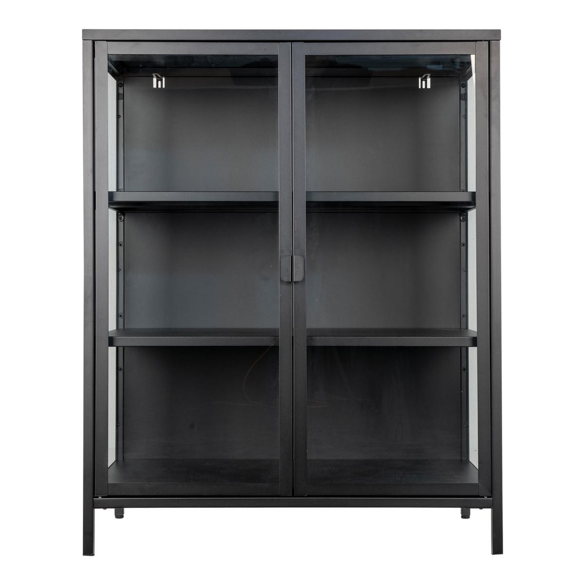 VITRINE Schwarz - Schwarz, Holzwerkstoff (80/102/40cm) - ebuy24