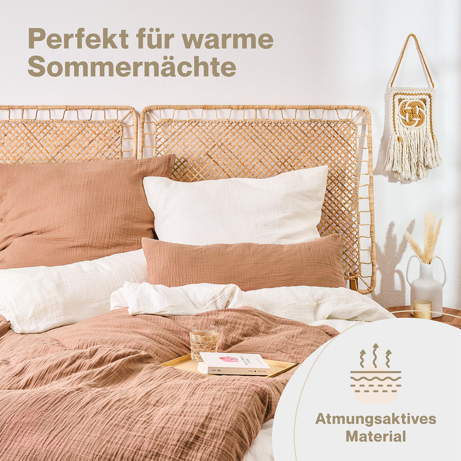 Thumbnail - Blumtal Bettwäsche, Kupfer, Textil, 135x200 cm, Schlaftextilien, Bettwäsche, Bettwäsche