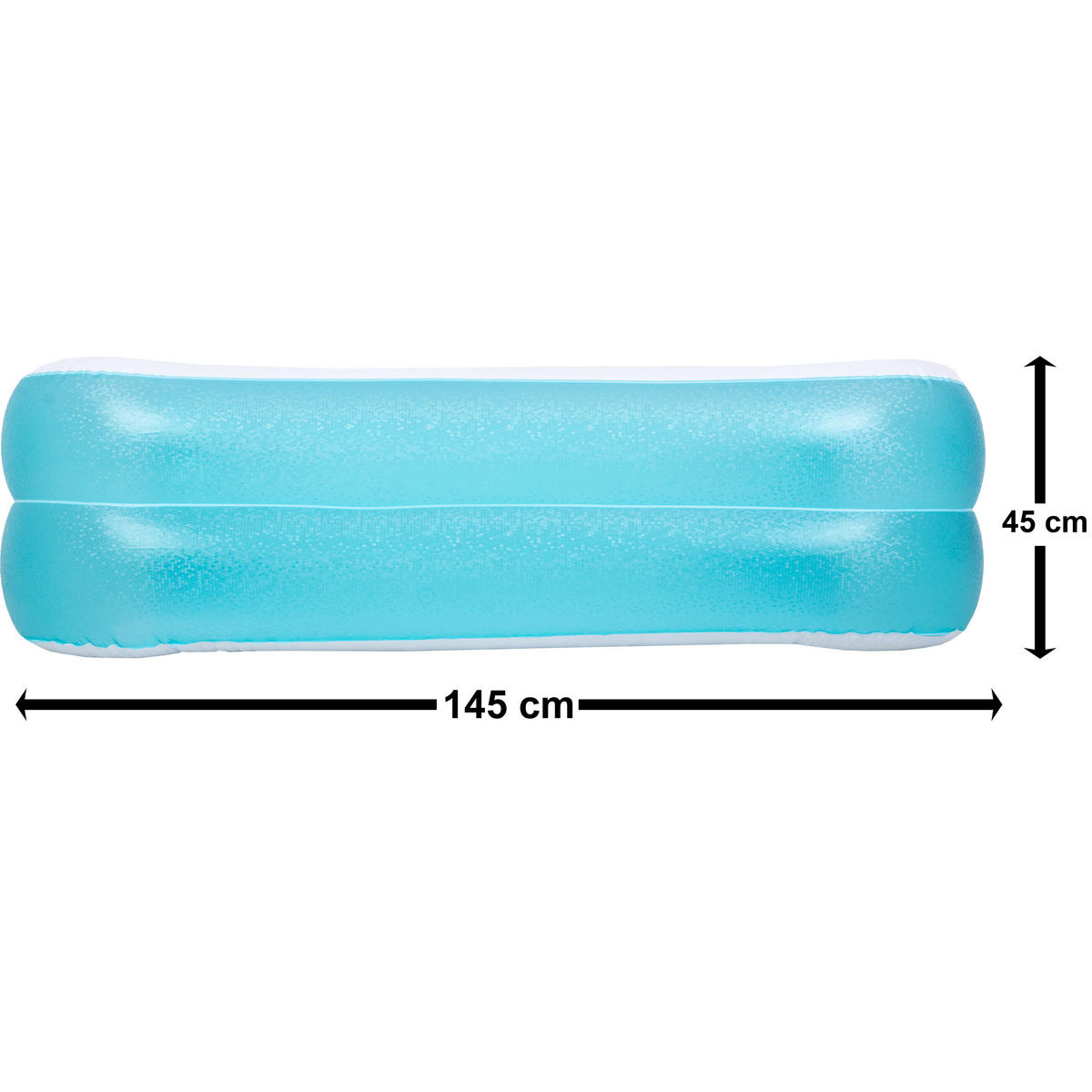 SUNCLUB Planschbecken aufblasbarer 2-Ring Pool, viereckig, 145x145x45 cm - Blau, Kunststoff (145/145cm) - Avenli