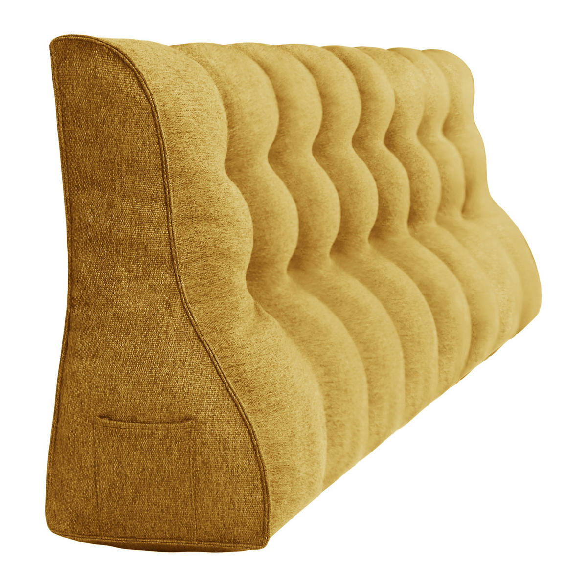 RÜCKENKISSEN Körperkontur Leinenlook Gelb 200 cm - Gelb, Textil (55/200cm) - Vercart