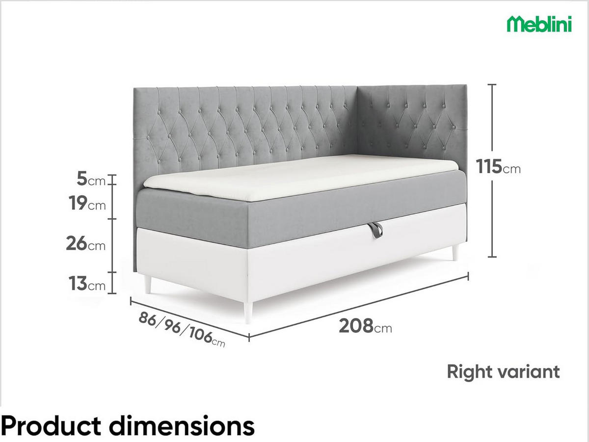 KINDERBETT FLIPPO 3 - Lila/Weiß, Holzwerkstoff (96/208cm) - Meblini