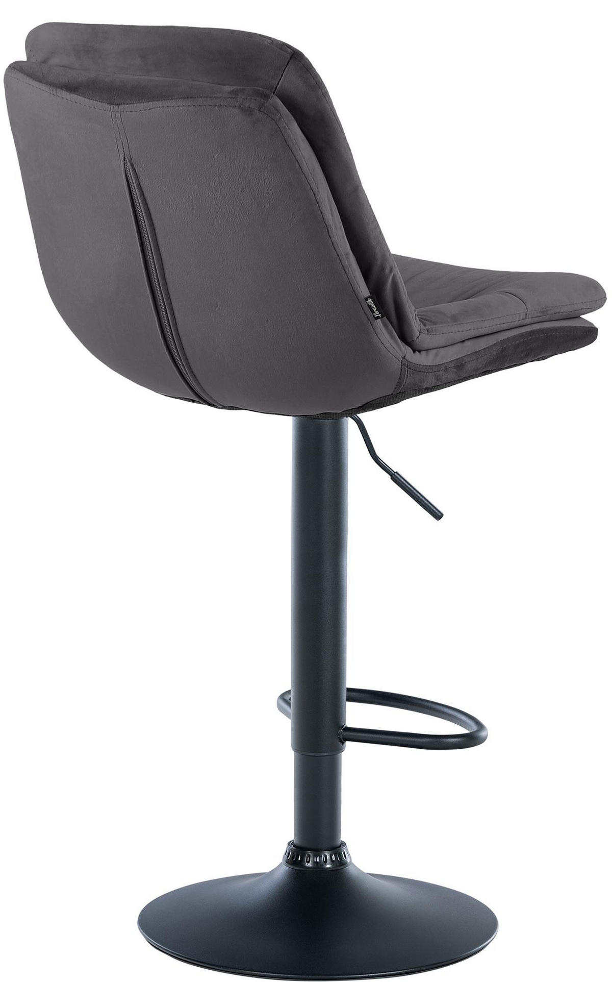 BARHOCKER Samt schwarz - Schwarz, Textil (46/94/54cm) - CLP
