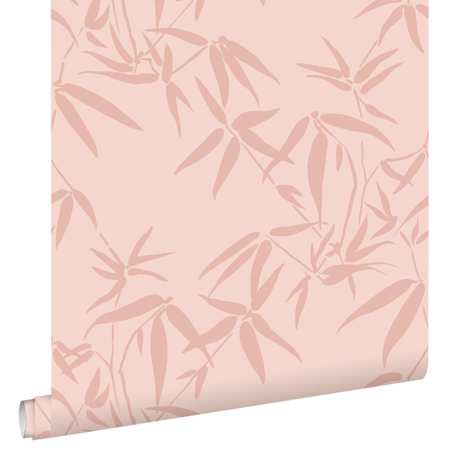 TAPETE Bambusblätter 53 cm x 10.05 m - Pink, Papier (53/1000cm) - ESTAhome