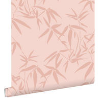 TAPETE Bambusblätter 53 cm x 10.05 m - Pink, Papier (53/1000cm) - ESTAhome