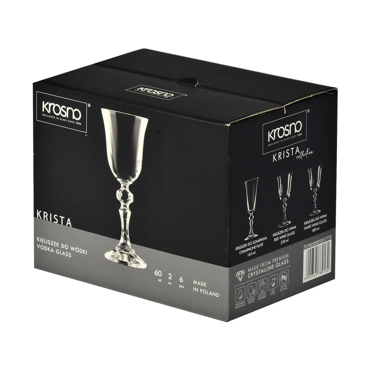 SCHNAPSGLÄSER, 6er-Set, 60 ml - Transparent, Glas (0.06L) - Krosno Glass