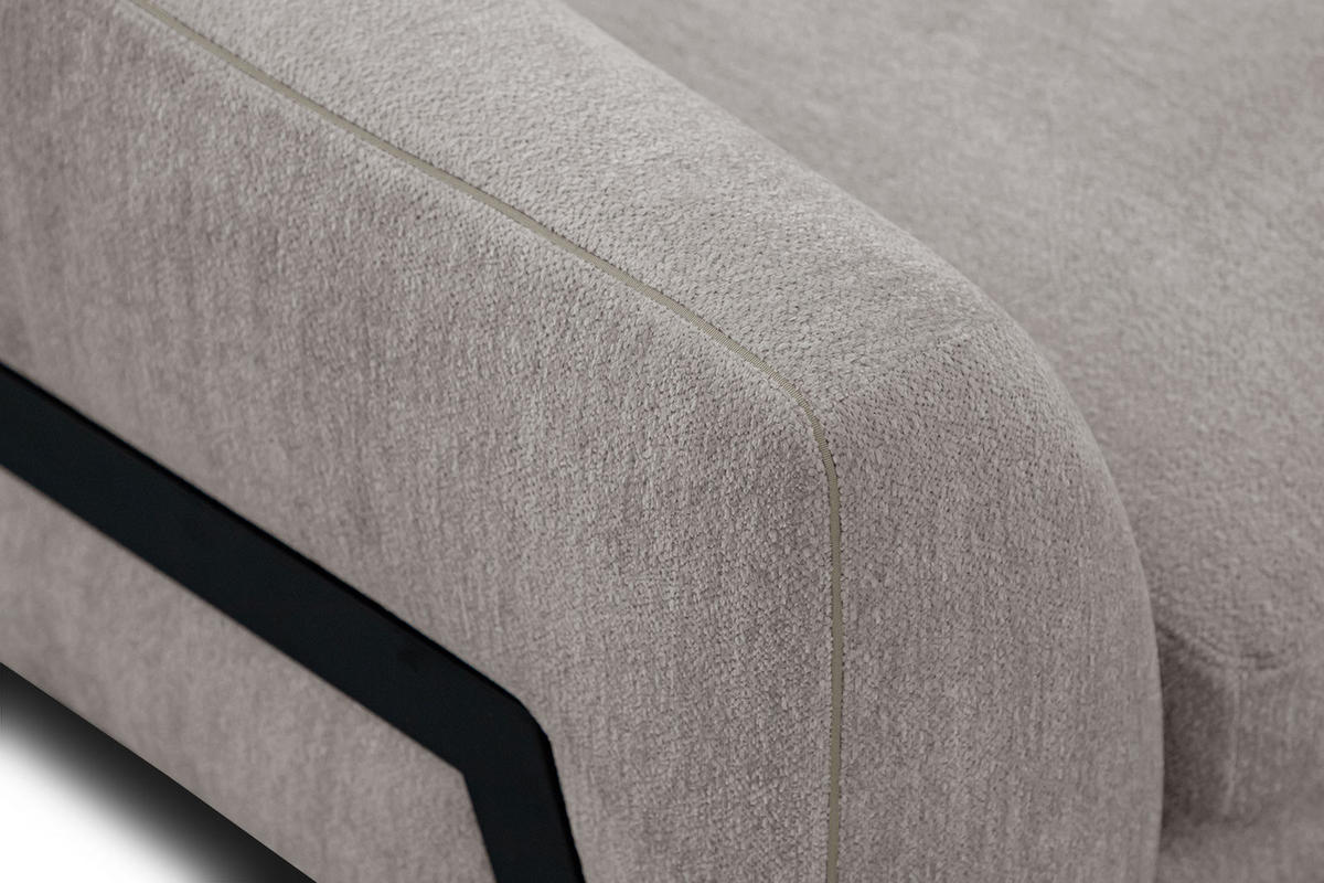 ECKSOFA WINTER 4-Sitzer, taupe - Taupe/Schwarz, Holzwerkstoff/Textil (293/172cm) - Courtois Laville