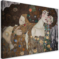 WANDBILD der kuss der frau g. klimt - Multicolor, Textil (60/40cm) - Feeby