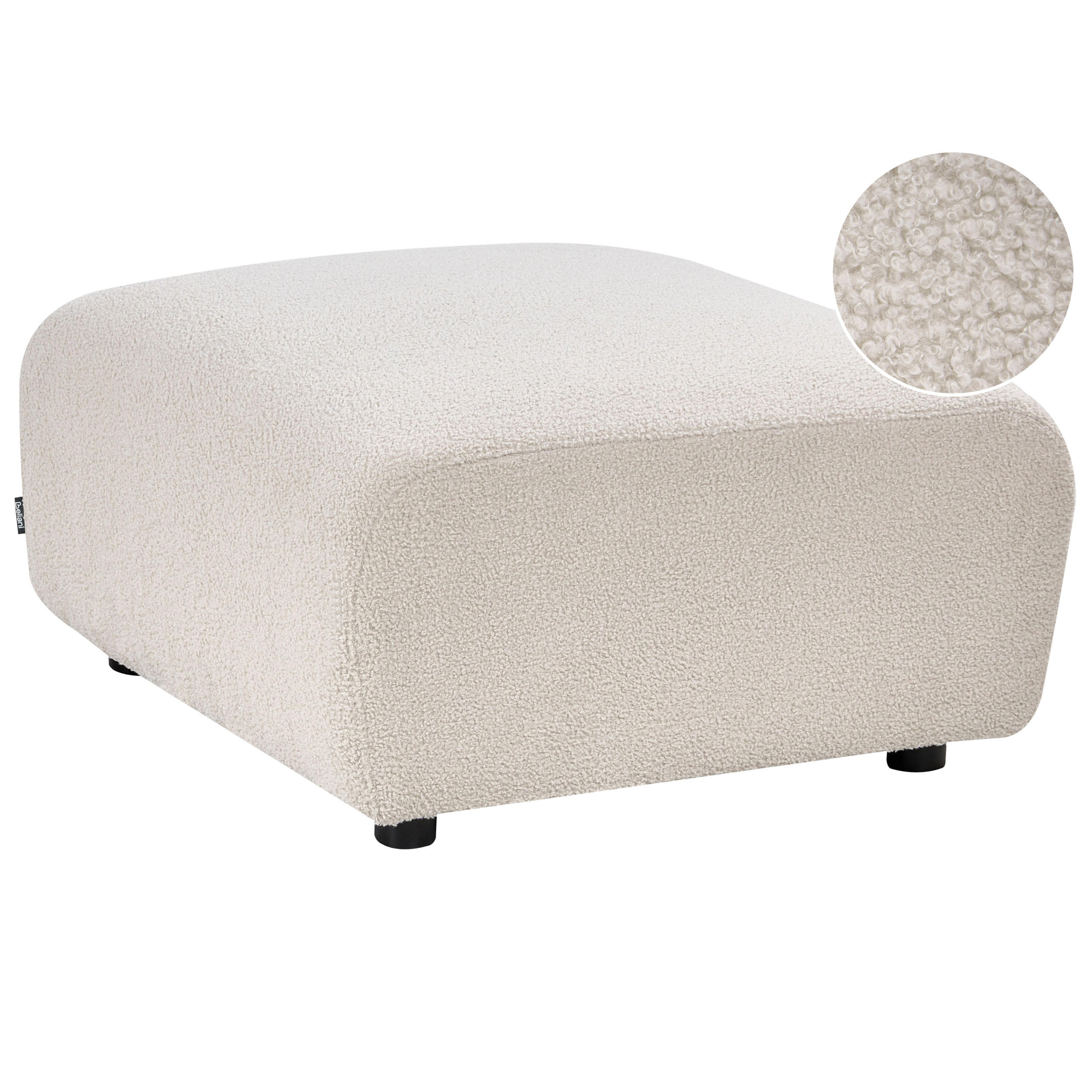 Beliani Ottomane Creme 82x41x80 cm