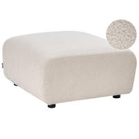 OTTOMANE Bouclé Cremeweiß Kivvik - Creme, Textil (82/41/80cm) - Beliani