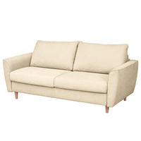 SCHLAFSOFA mit Matratze - Webstoff - Buchefarben/Creme, Buchenholz/Textil (195/90/102cm) - home24