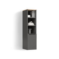 UNIVERSALSCHRANK Piave Anthrazit/Sonoma mit einer Tür - Anthrazit/Sonoma Eiche, Holzwerkstoff (30.2/120/40cm) - Livinity®