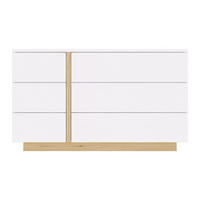KOMMODE - 120 cm x 39 cm - holz - naturfarben hell, weiß Napoli - Weiß/Naturfarben, Holz (120/70/39cm) - Vente-Unique