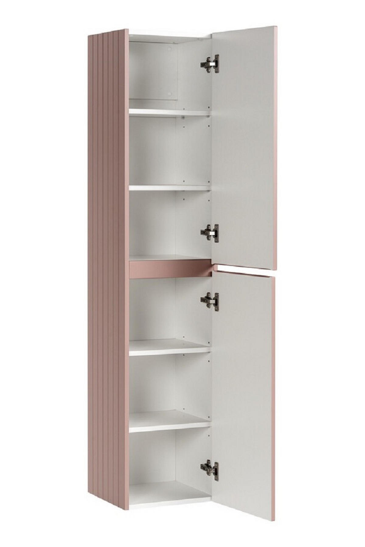 BADMÖBEL-SET 5 Teile - Iconic Rose I BM47 in Antique Rose/Weiß - Rosa, Holz (60/160/46cm)