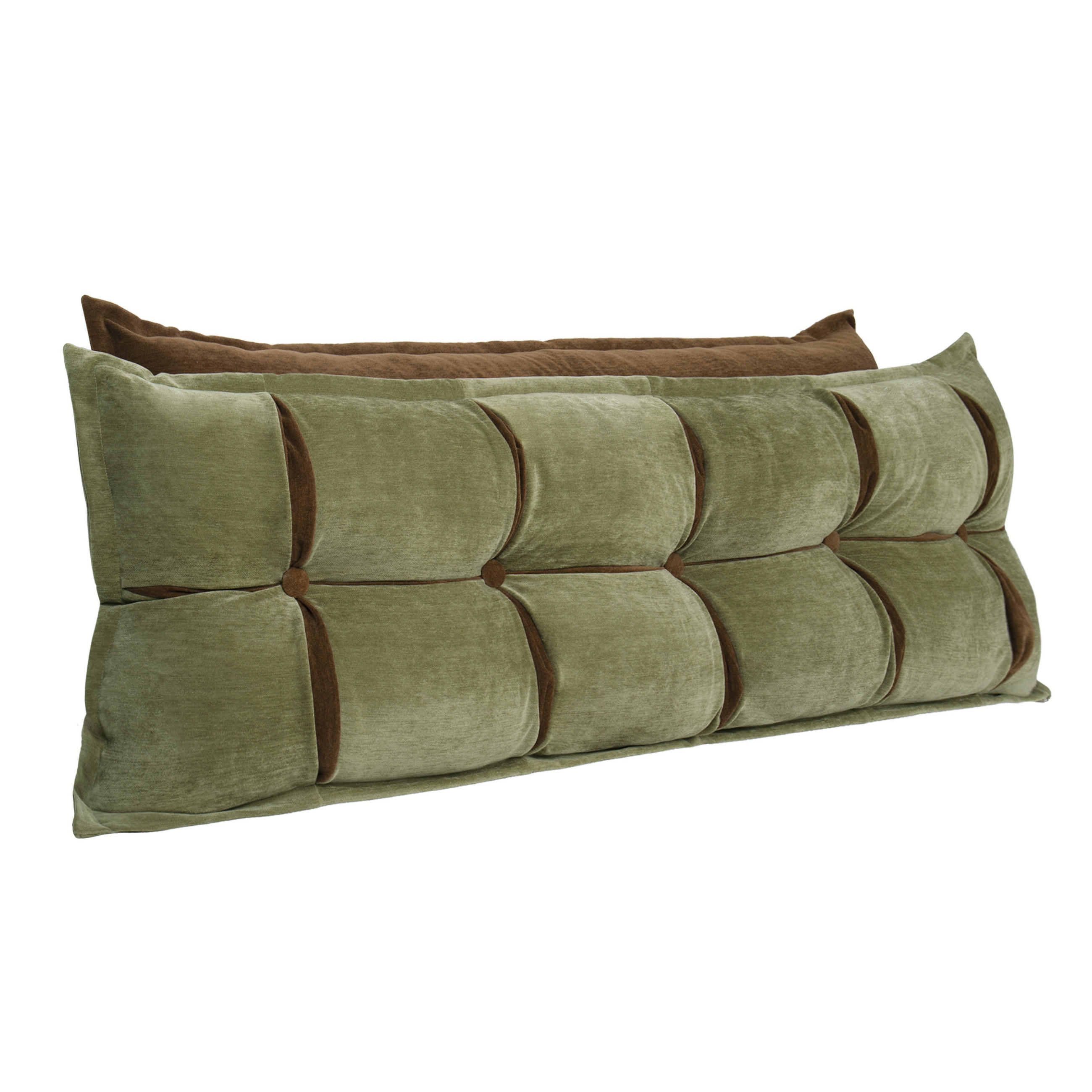 RÜCKENKISSEN Dekokissen Doppelschicht - Grün, Textil (32/140/48cm) - Vercart