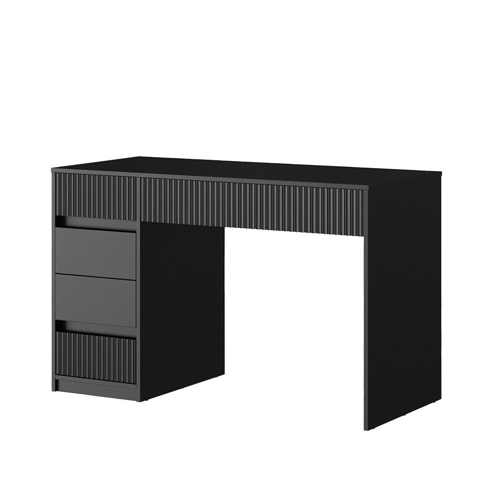 SCHMINKTISCH Omira Schwarz 120 cm ohne Spiegel - Schwarz, Holzwerkstoff (55/120/76cm) - Vicco