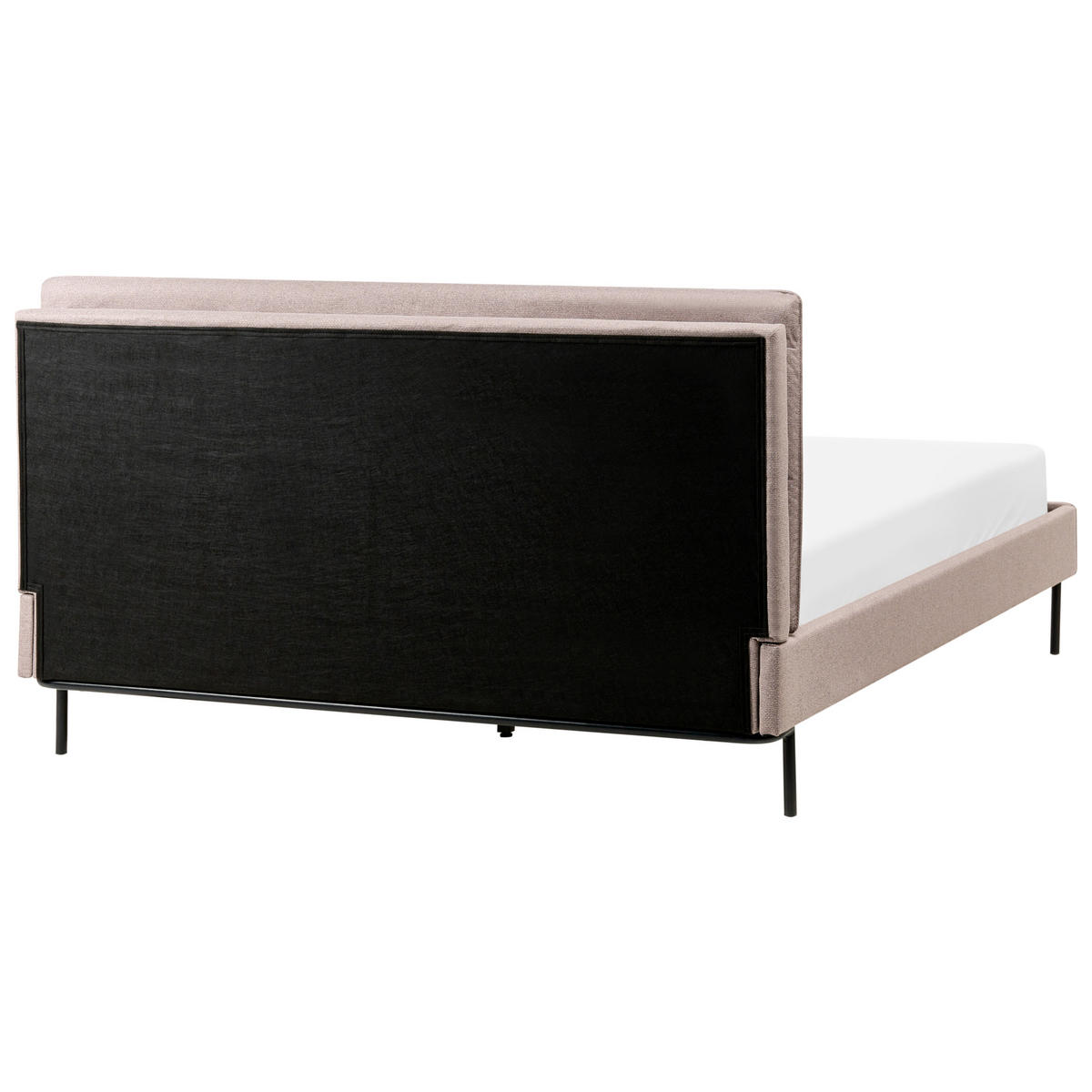 BETT mit Lattenrost 160/200 cm Taupe Corio - Taupe/Schwarz, Textil (160/200cm) - Beliani