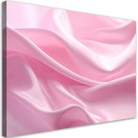 LEINWANDBILD, Abstrakte rosa Wellen mit Satinstruktur - Rosa, Textil (45/30cm) - Feeby