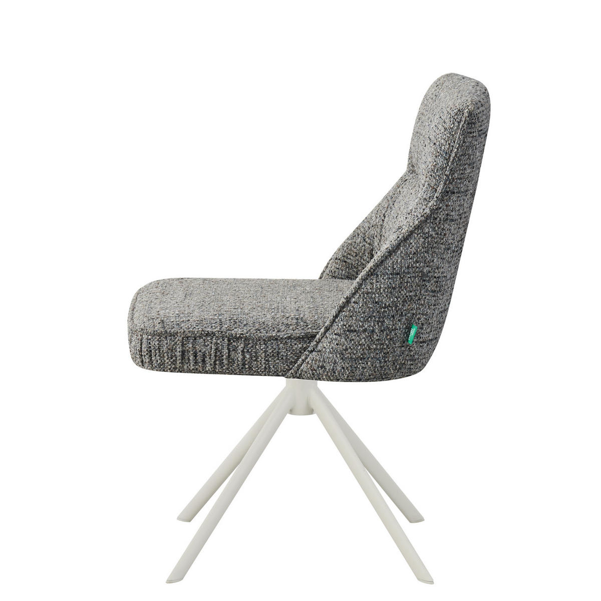 ESSZIMMERSTUHL LINNEA 2er-Set - Dunkelgrau/Weiß, Textil/Metall (49/84/62cm) - DUBI Möbel