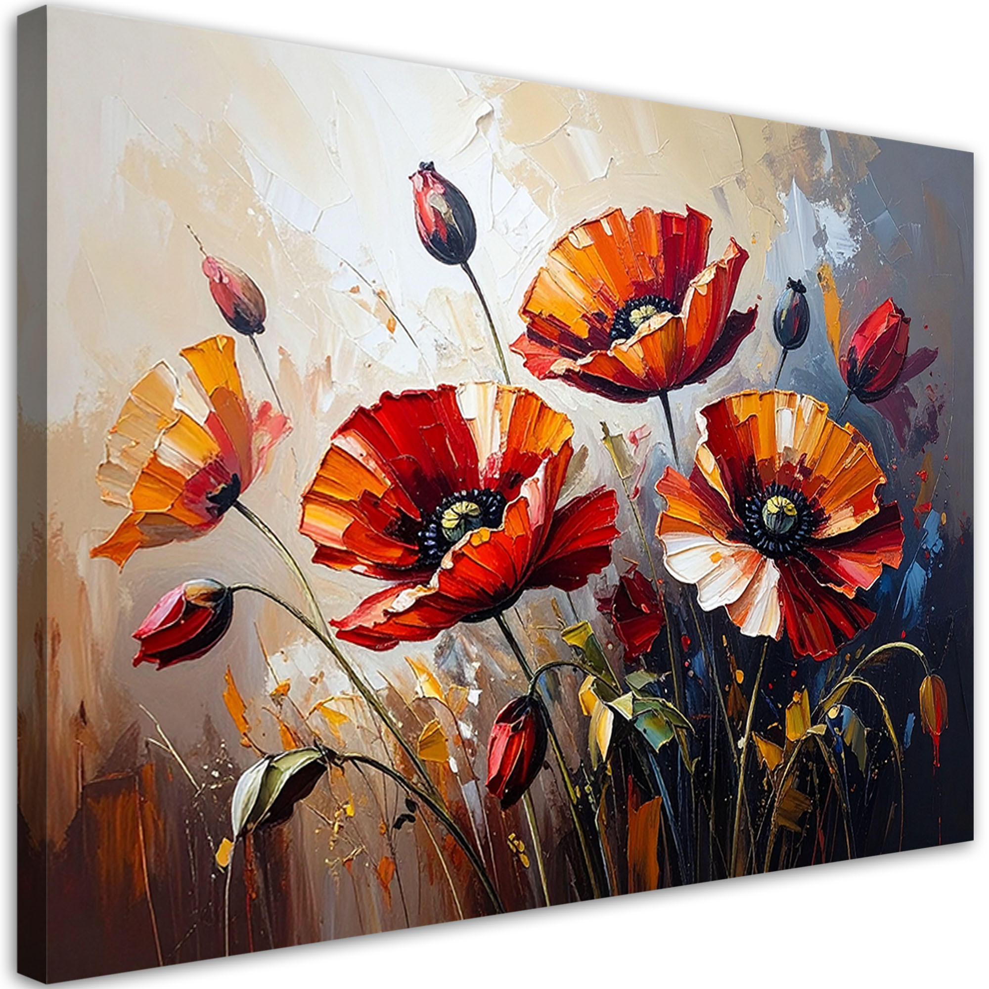 Feeby Leinwandbild Rot 90x60 cm