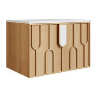 WASCHBECKENUNTERSCHRANK - 75cm x 50cm - Furnierplatte - naturfarben hell - MERKAN - Naturfarben, Holz (75/49/50cm) - Vente-Unique