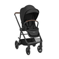 KOMBIKINDERWAGEN Mia 3 in 1 schwarz Babywanne Babyschale Wickeltasche Matratze - Schwarz, Metall (72/53/99cm) - Kikka boo