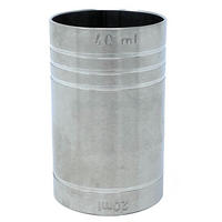 JIGGER 2cl 4cl Doppelmessbecher Edelstahl - Silberfarben, Metall (3.8/6/3.8cm) - DanDiBo