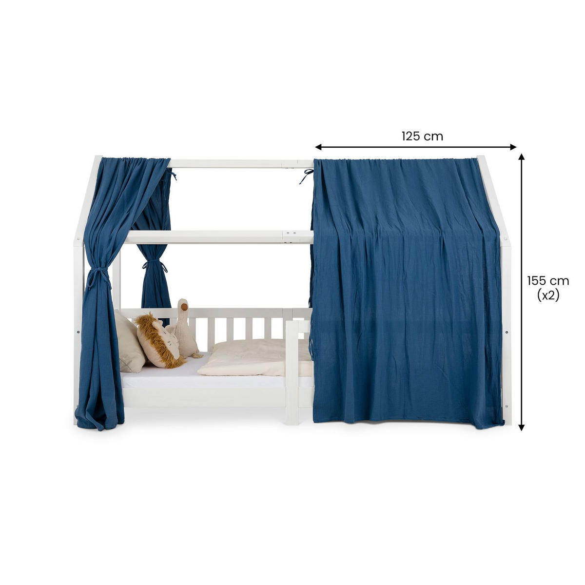 HAUSBETT-HIMMEL NENA dunkelblau - Dunkelblau, Textil - IDIMEX