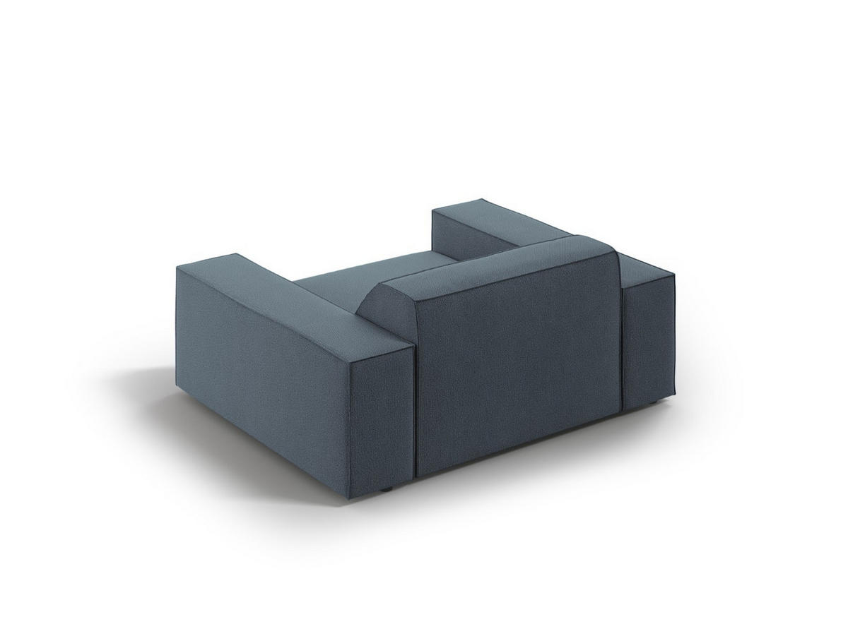 SESSEL Jodie aus strukturiertem Stoff blau - Blau, Textil (102/70/124cm) - Micadoni