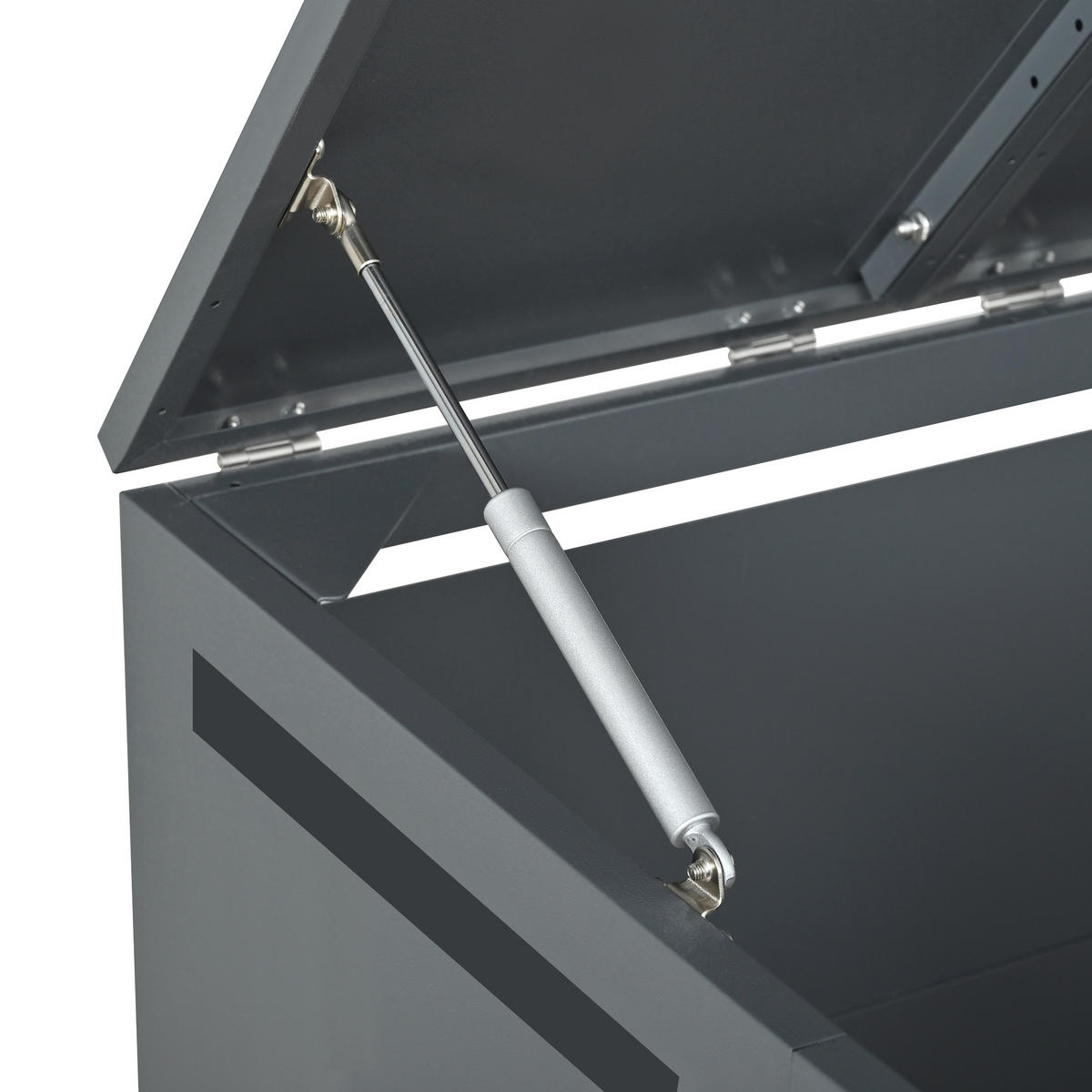 MÜLLTONNENBOX abschließbar 2 Türen Klappdeckel Stauraum - Multicolor, Metall (80/118.5/132cm) - FLIEKS