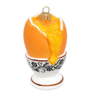 CHRISTBAUMSCHMUCK Frühstücksei Mehrfarbig 9cm (Glas / 1 Stk.) - Multicolor, Glas (5/9/5cm)